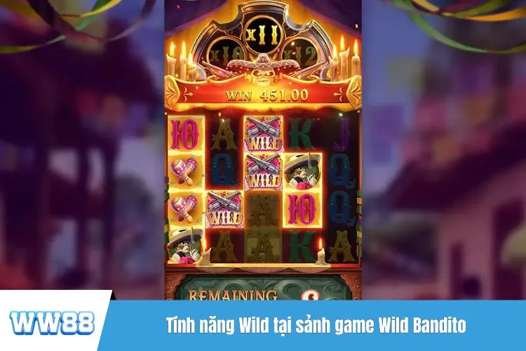 Tính năng Wild tại sảnh game Wild Bandito